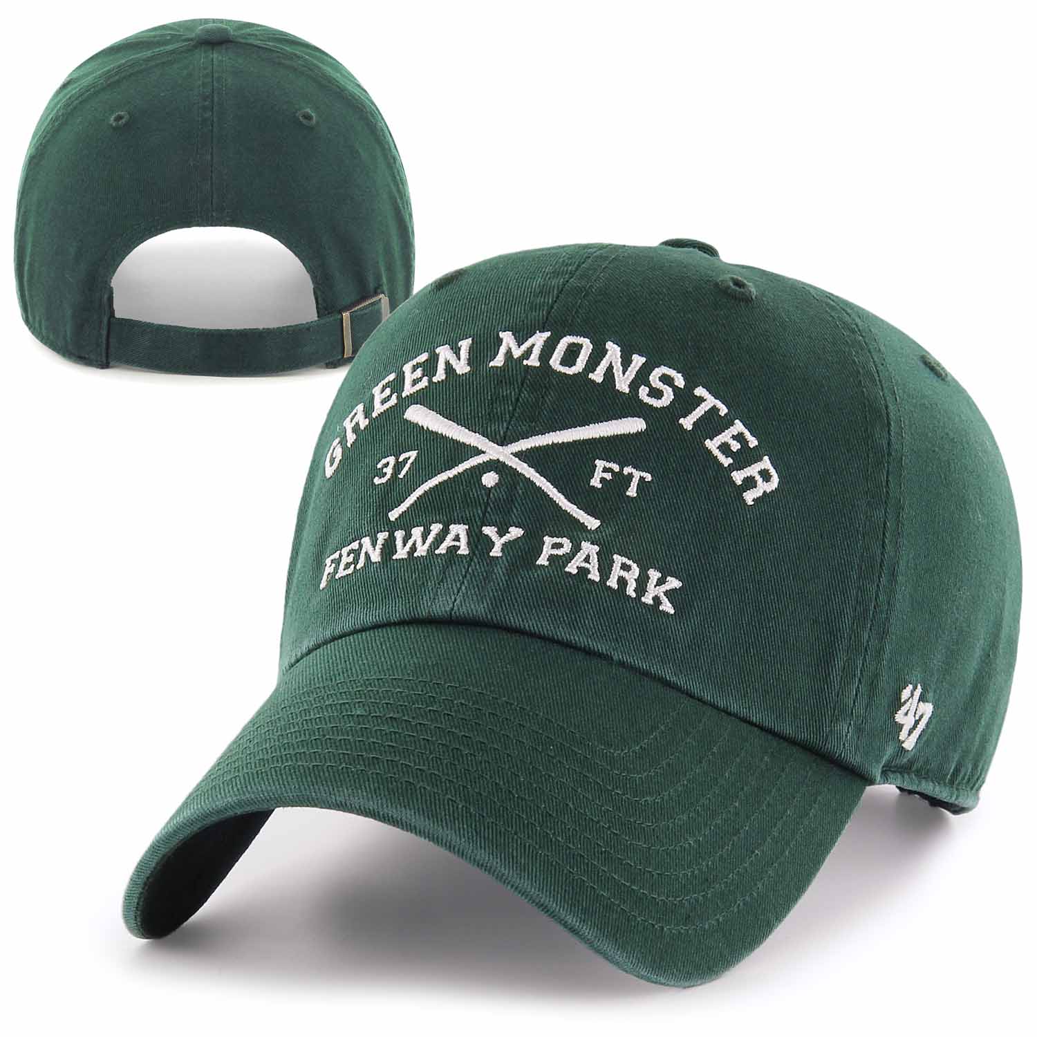 47 Clean-Up - Crossed Bats - Green Monster