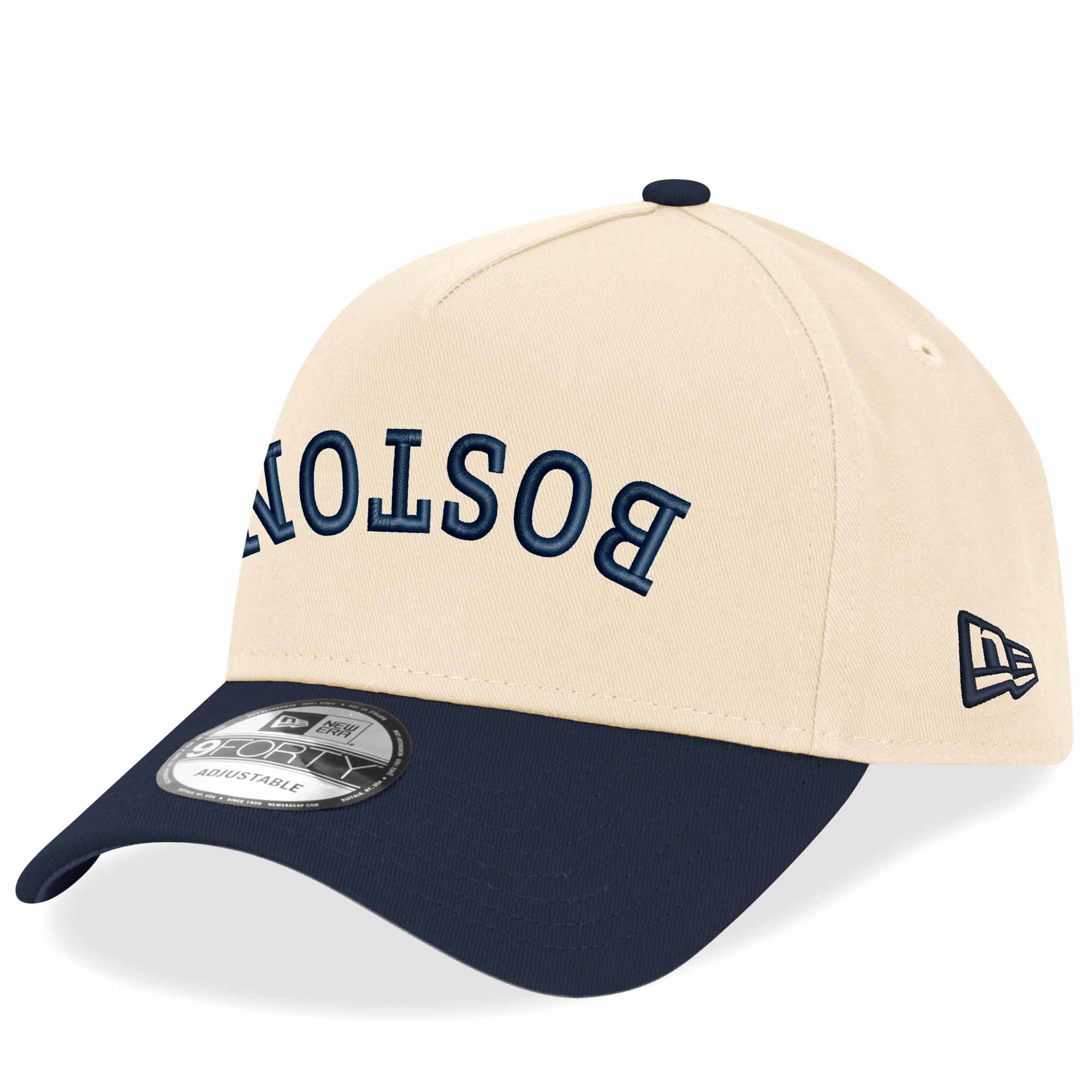 New Era 9Forty Upside Down - Cream/Navy