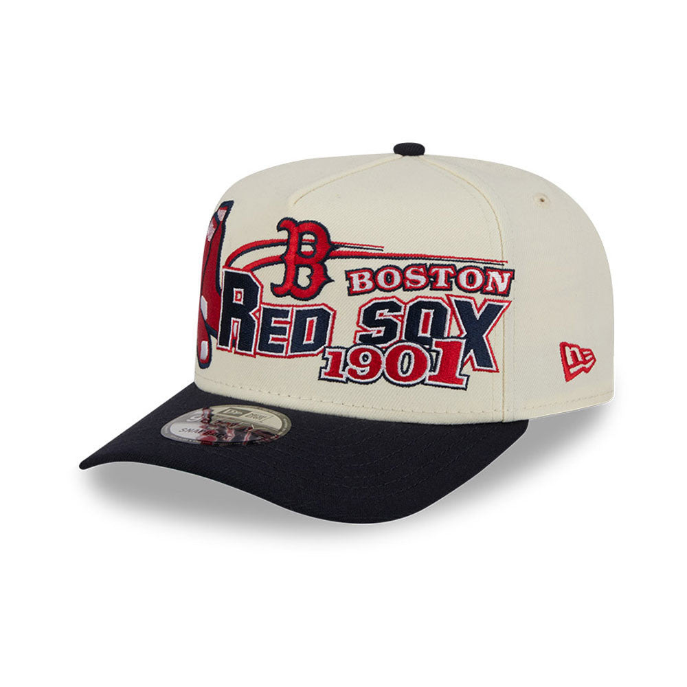 New Era Snapback - Red Sox Big Logo - 9Fifty - Natural/Navy