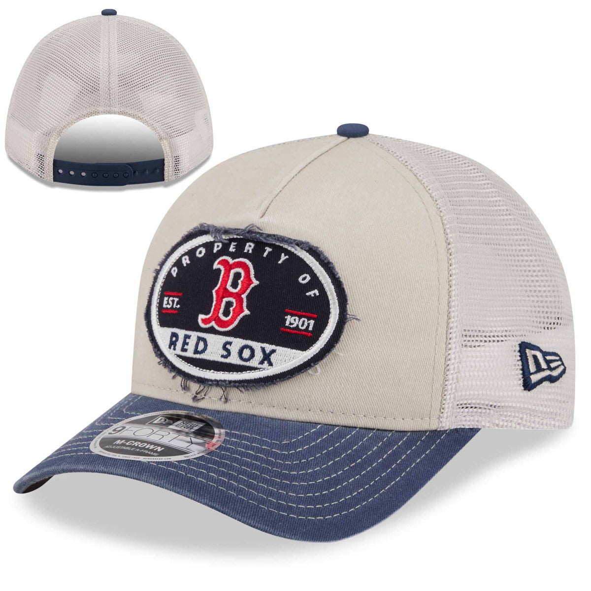 New Era - 9Forty - Frayed Oval - Natural/Navy