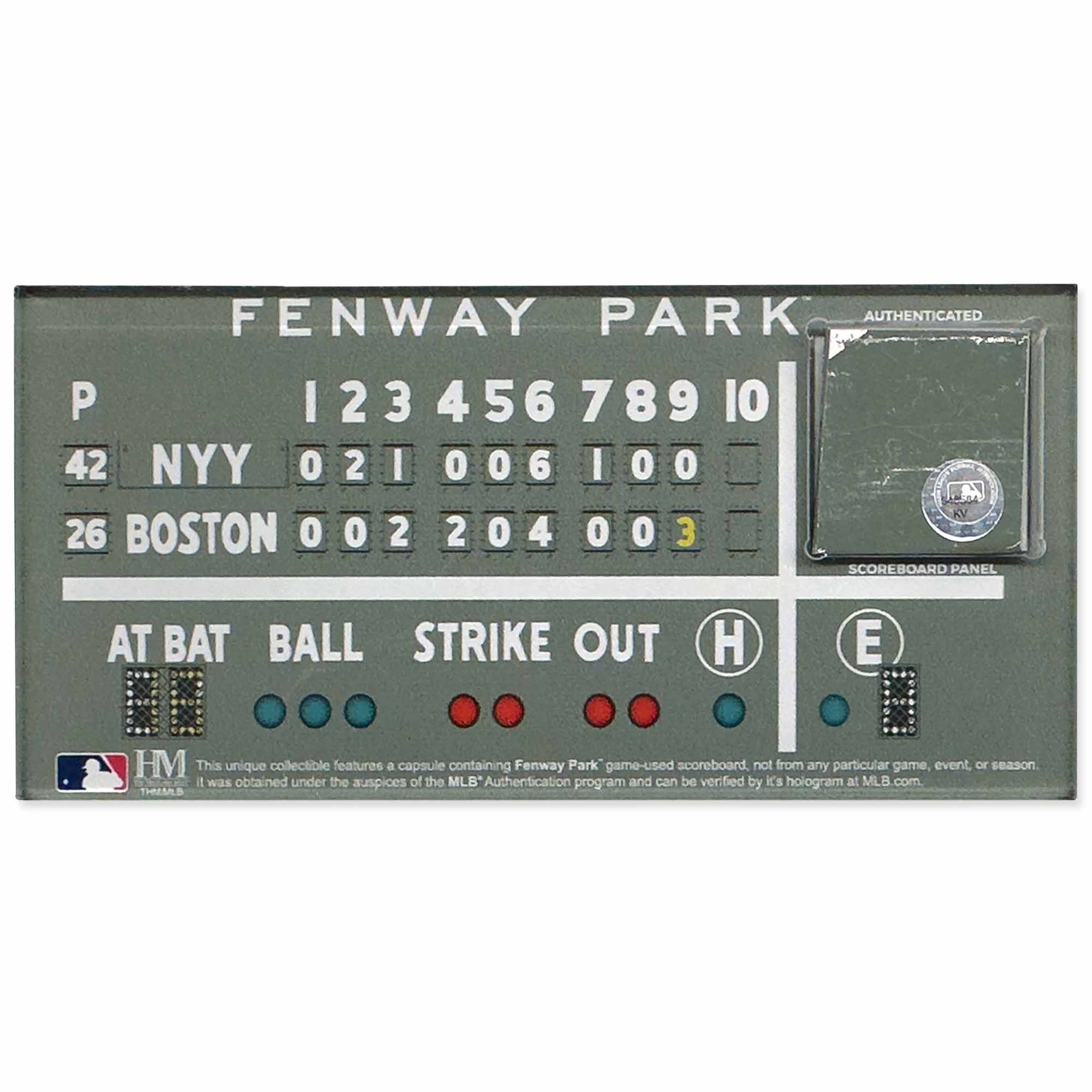 Magnet - Game Used Green Monster Scoreboard