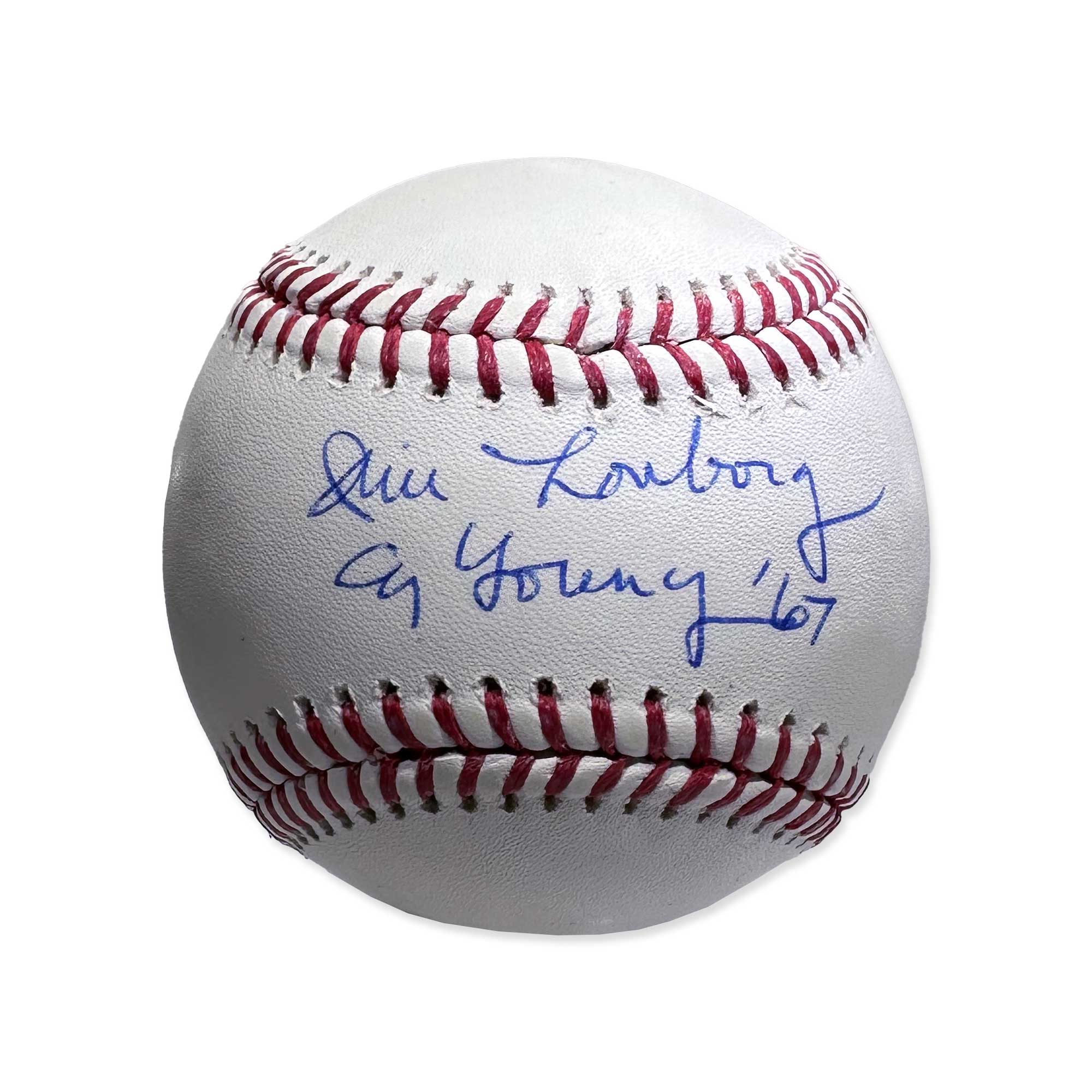 Autographed Baseball - Jim Lonborg - Cy Young