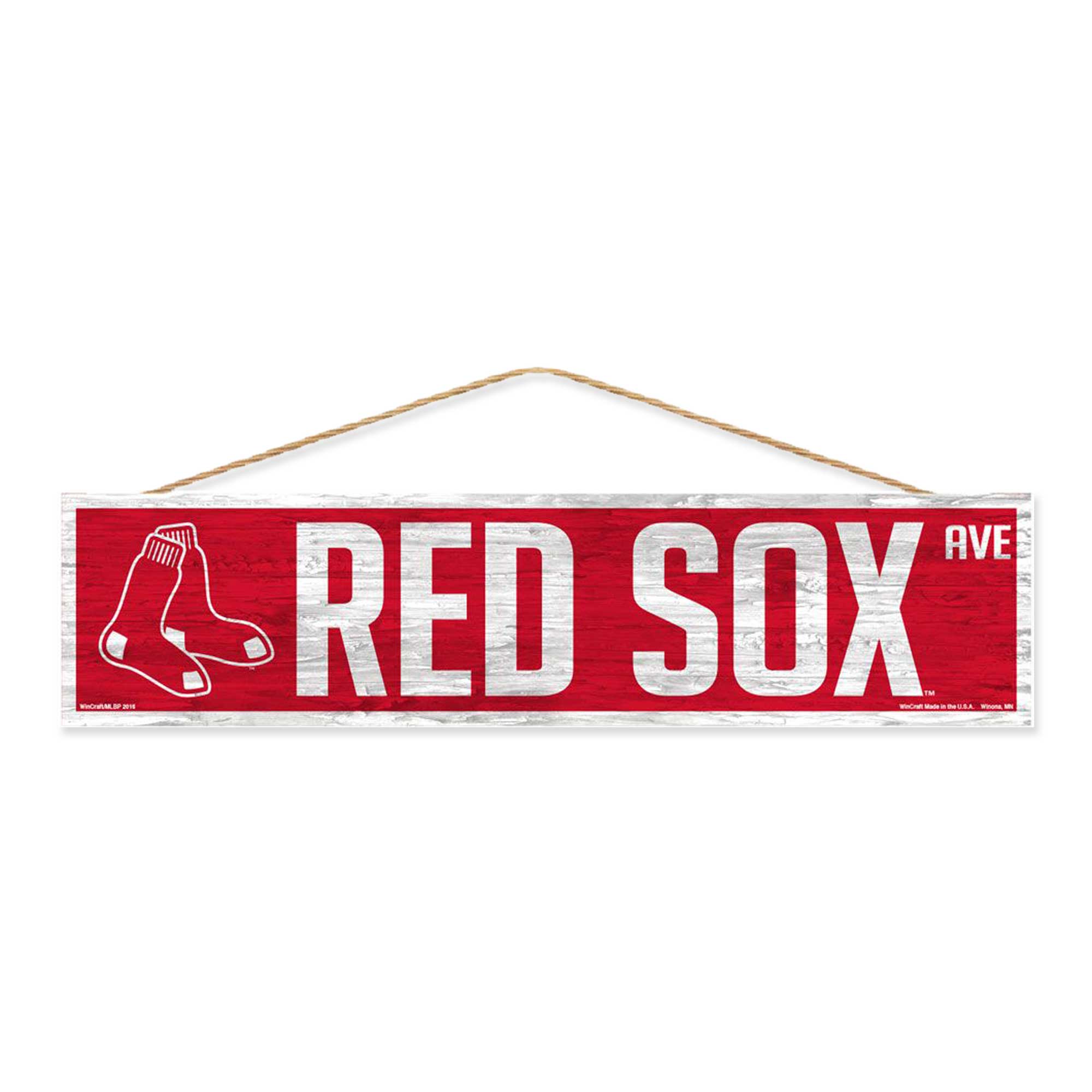 Sign - Red Sox Ave Wood Sign 4"x17"