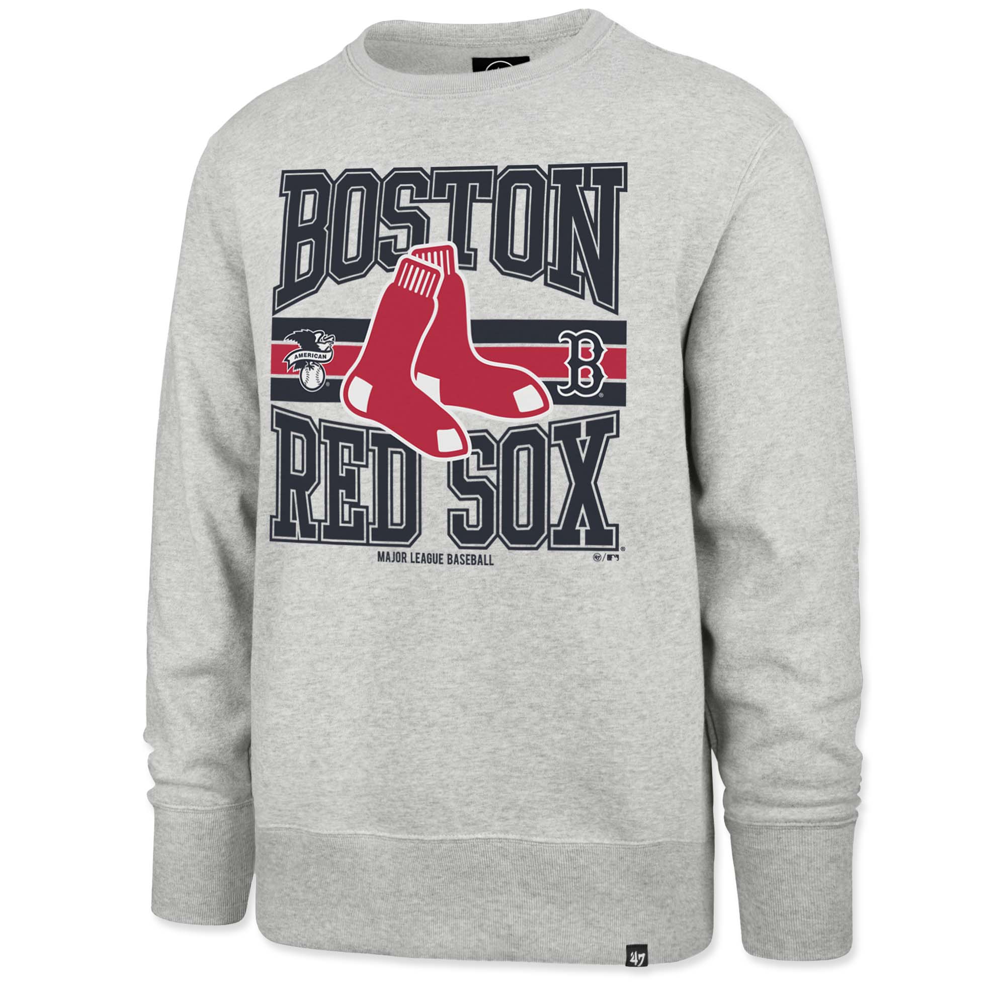 47 Letters Crew Neck Sweatshirt - Grey