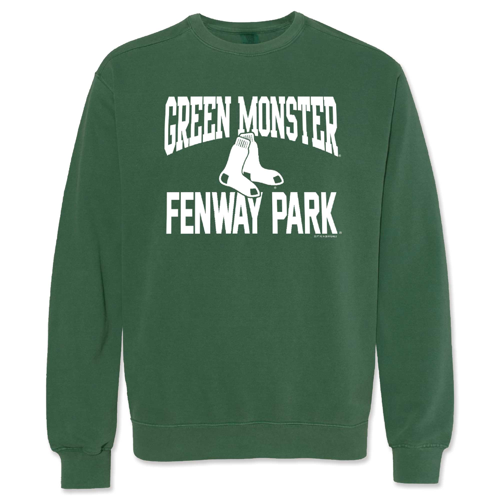 Youth Garment Washed Crew Neck - Green Monster