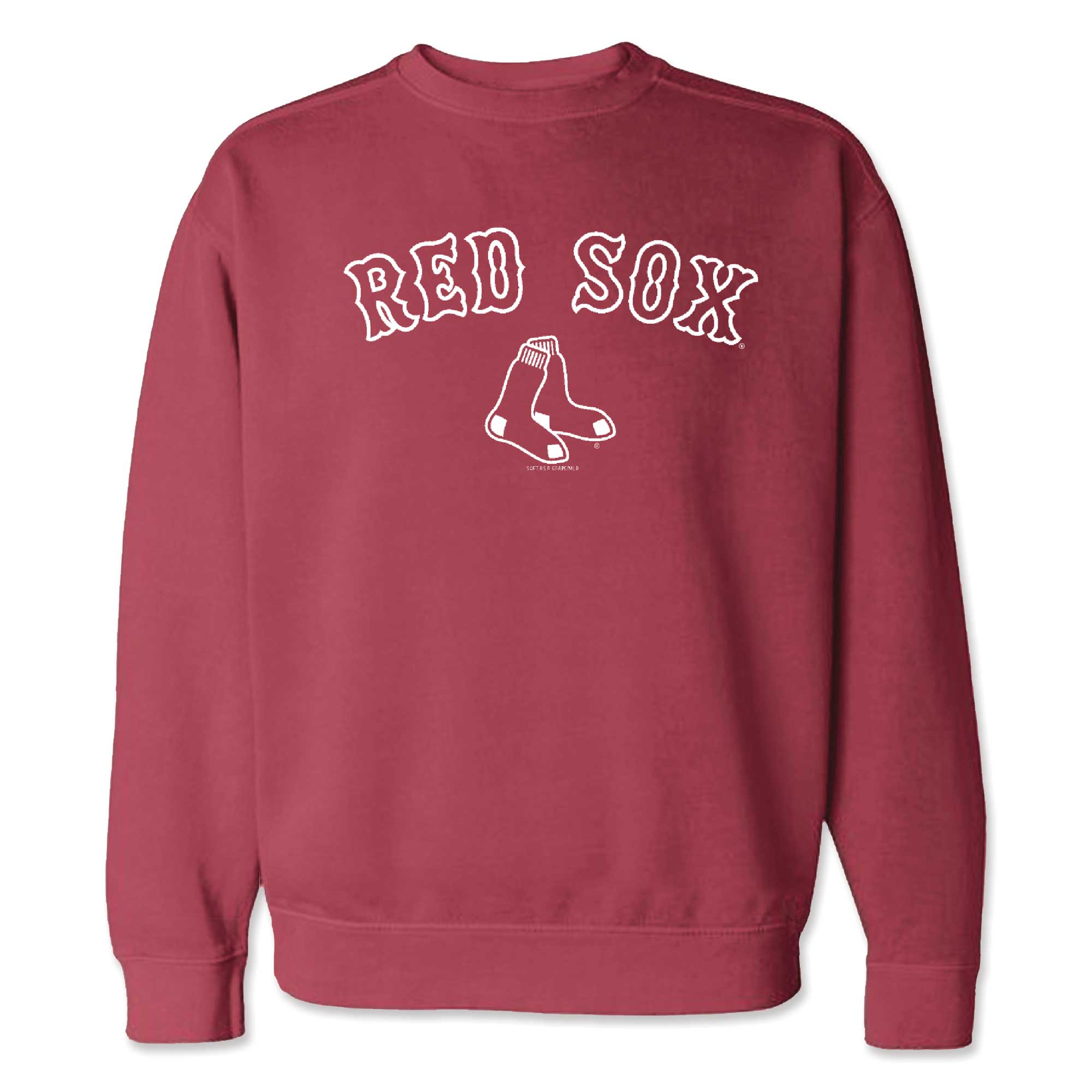 Youth Garment Washed Crew Neck - Red