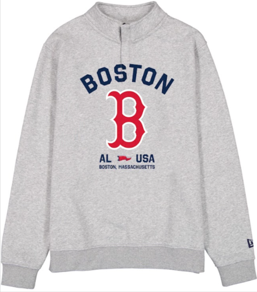 New Era Boston 1/4 Zip - Grey