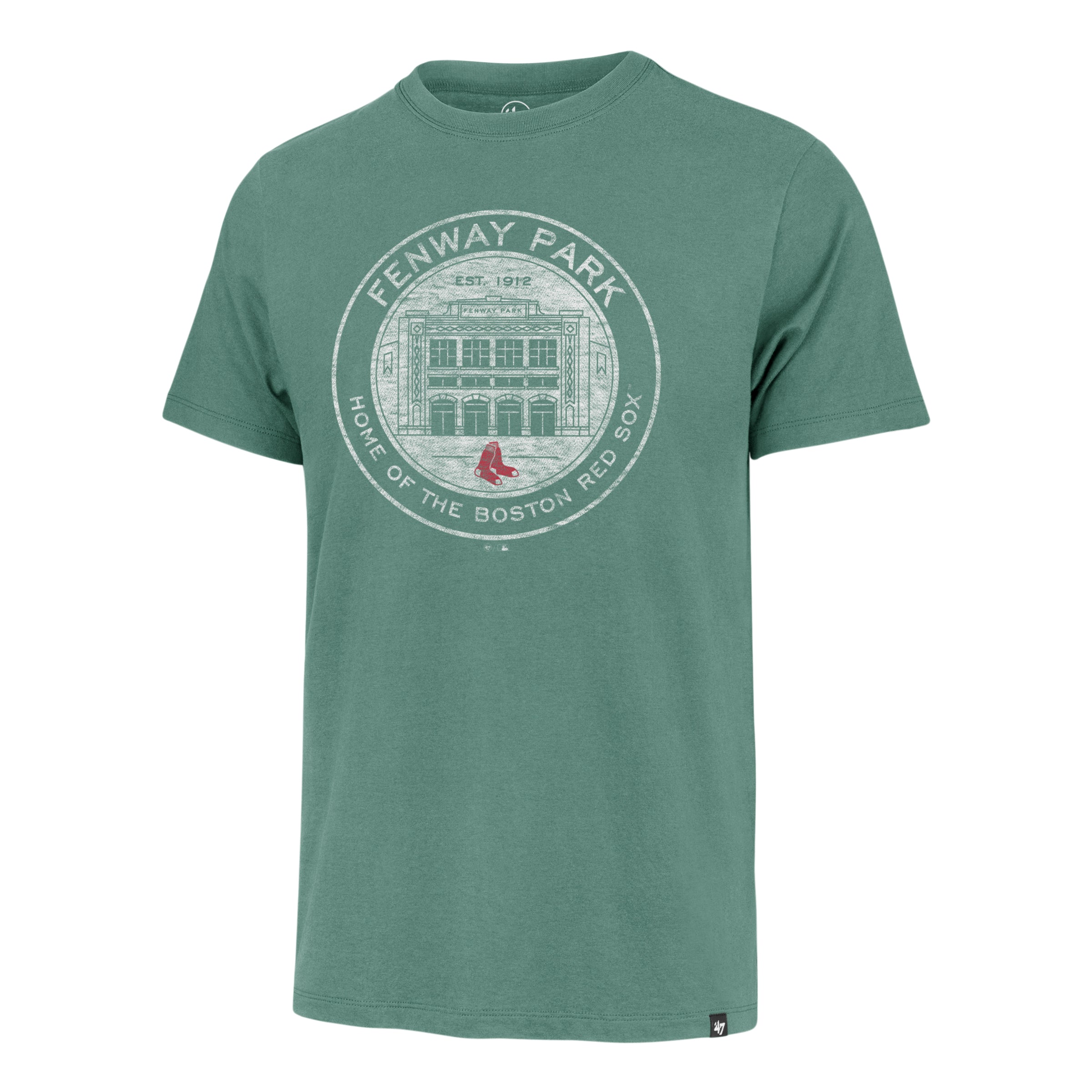 Garment Washed T-Shirt - Fenway Coin Logo - Green