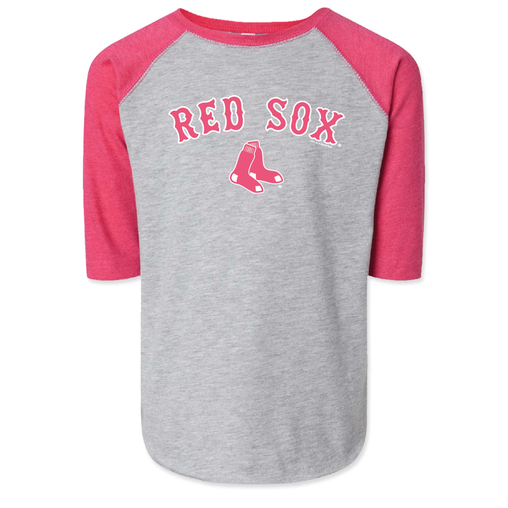 Toddler Raglan T-Shirt - Ash/Pink