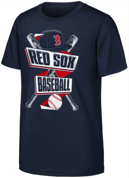 Youth Bat Boy T-Shirt - Navy