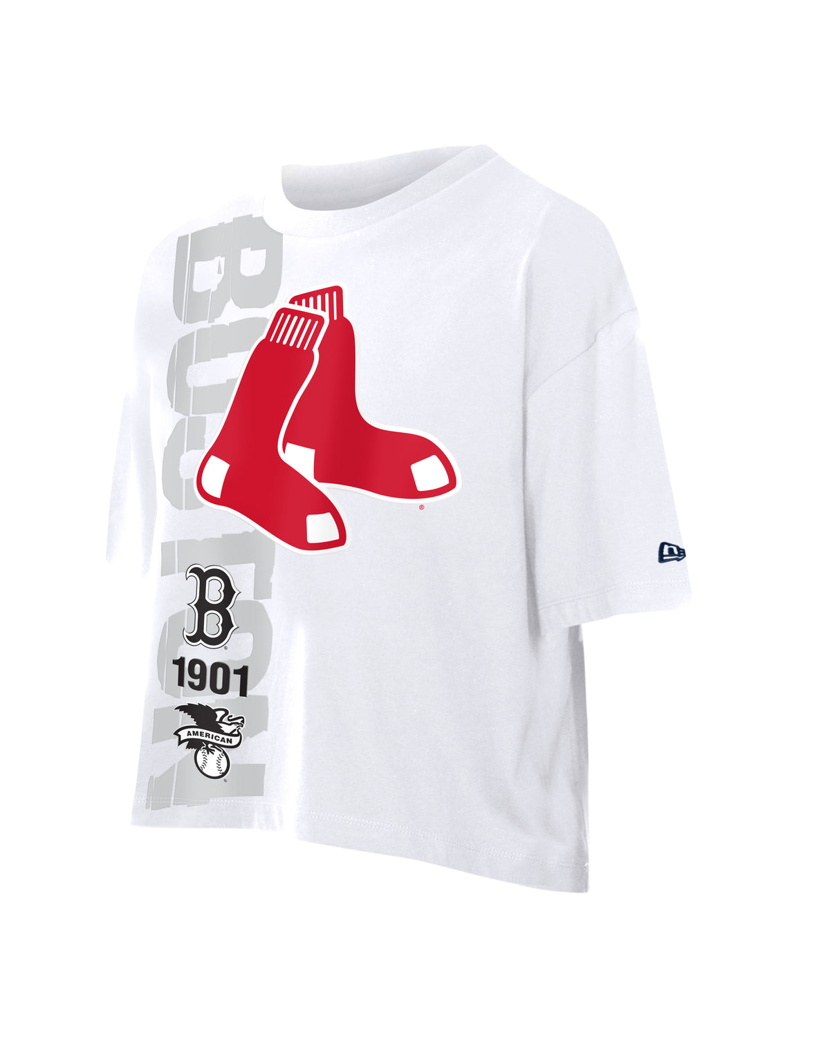 Ladies New Era Crop Tee - White