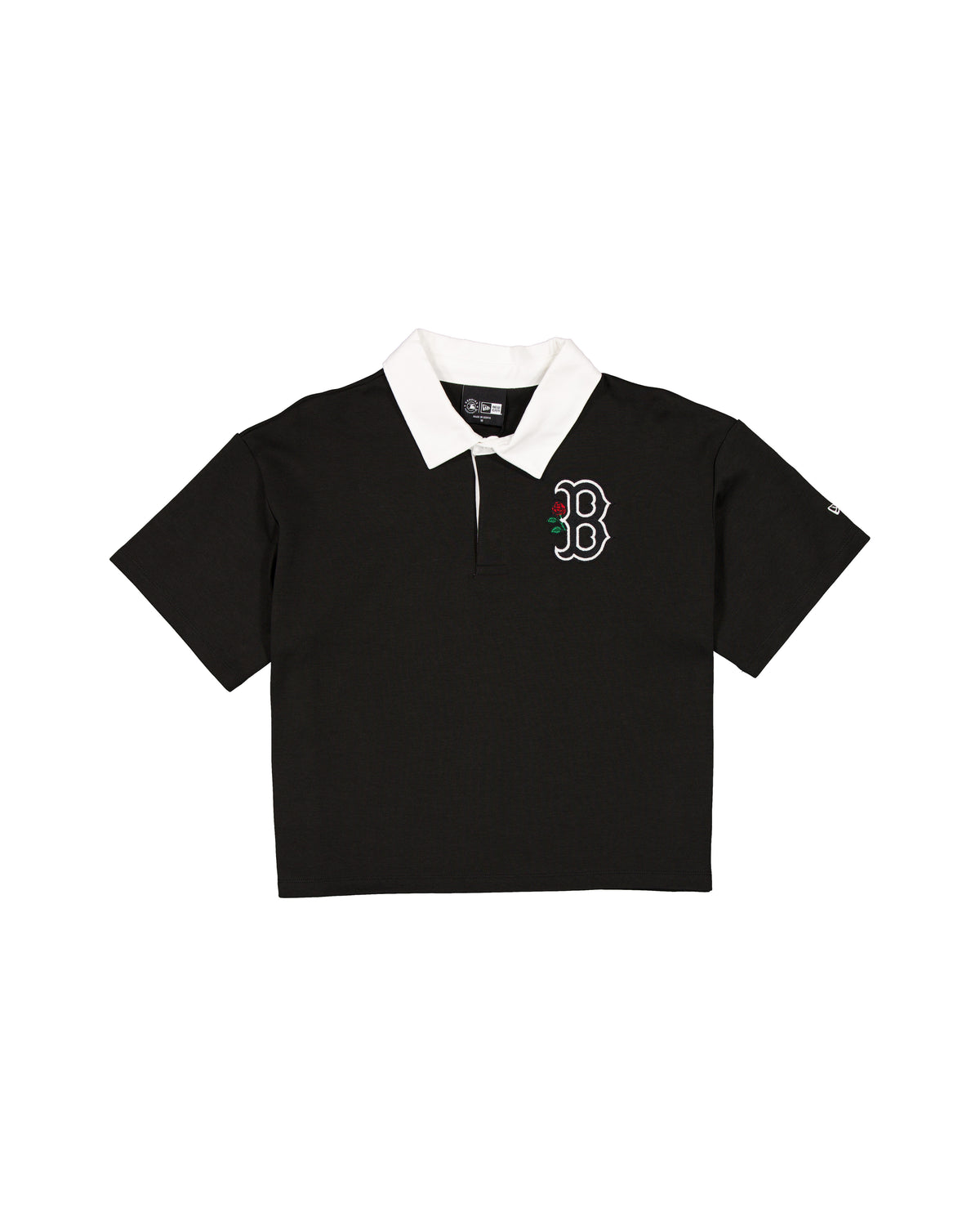 Ladies New Era Rose Polo Tee -  Black