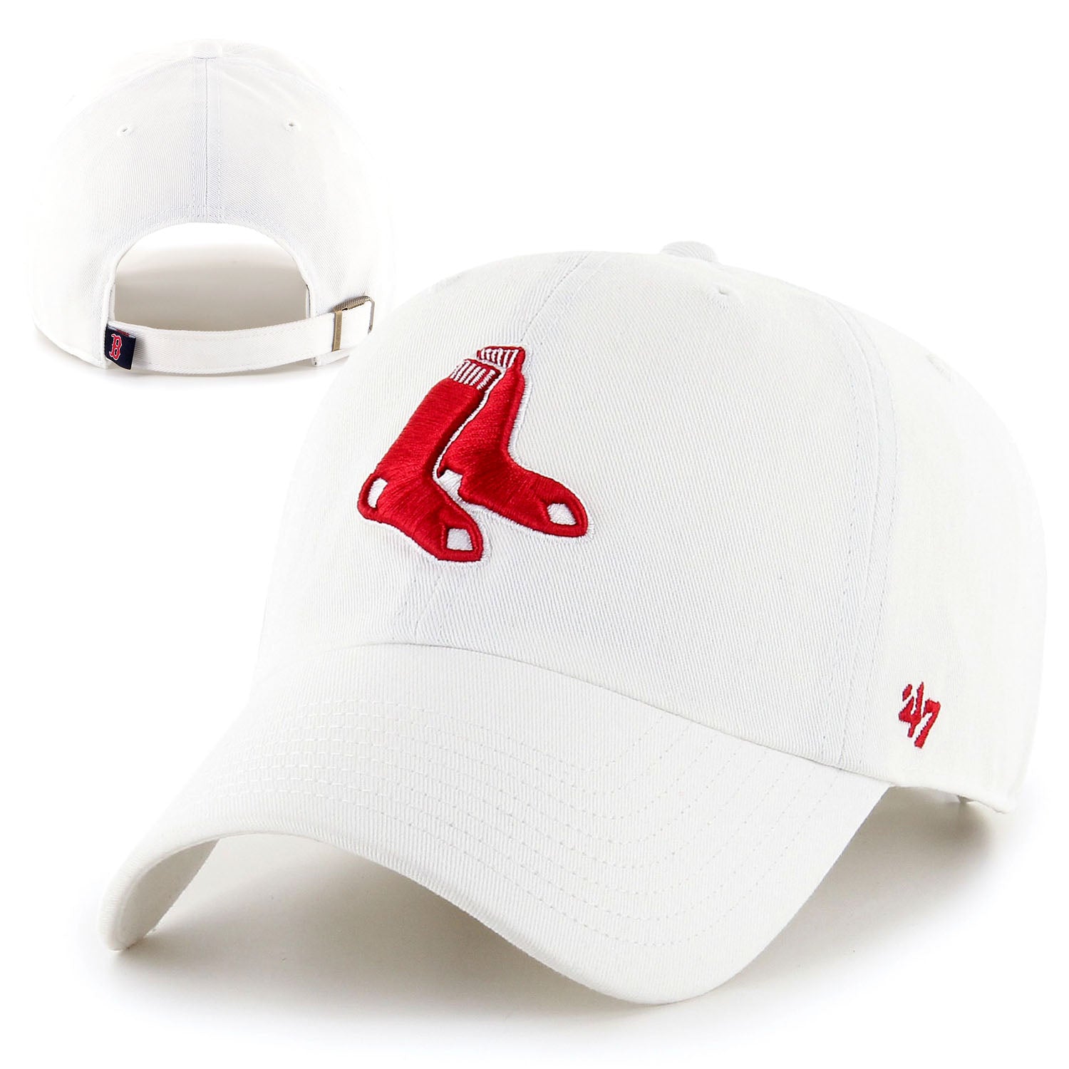 Boston Red Sox 47 Clean-Up - 2 Sox - White Hat