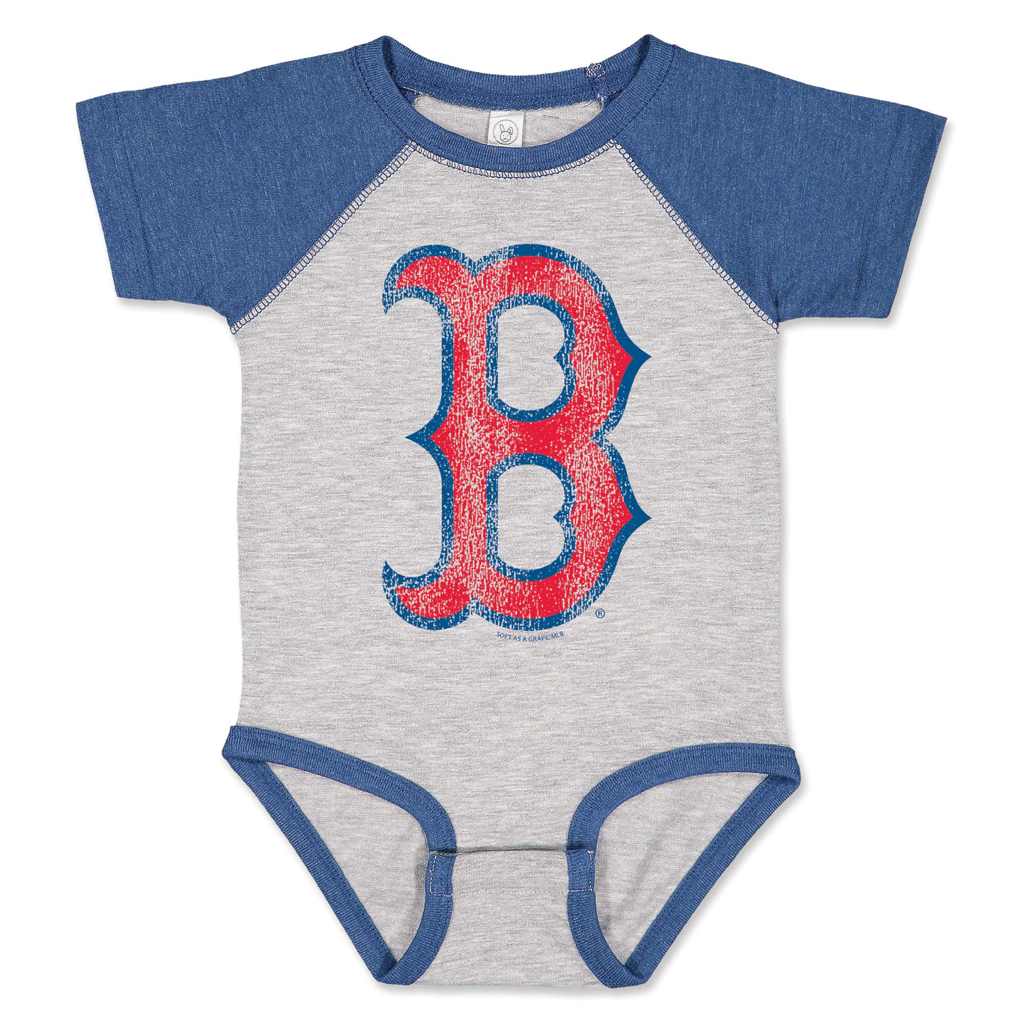 Newborn Onesie - B Logo - Royal/Grey