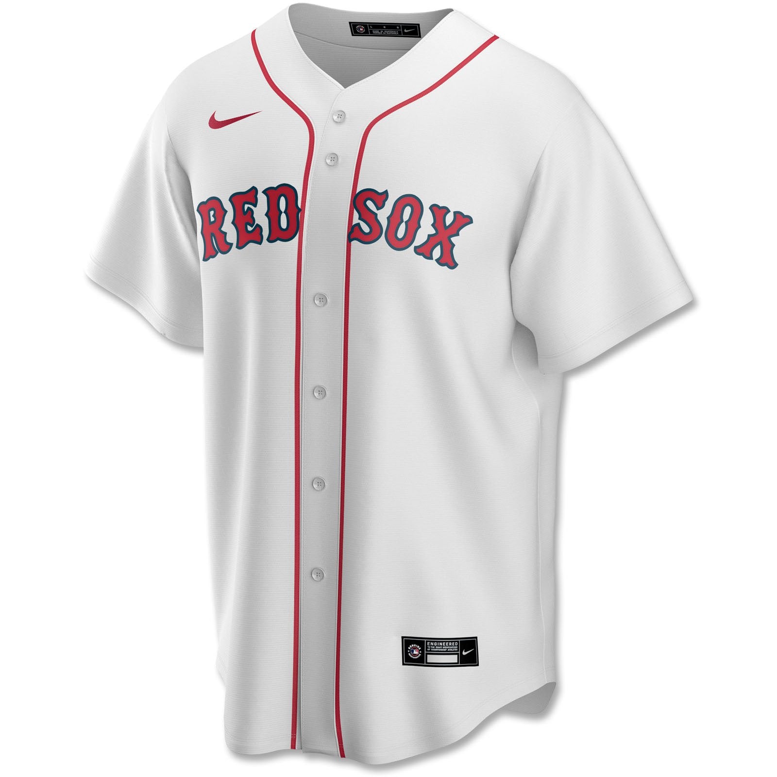 Boston Red Sox Nike Replica Home Jersey - White - Blank.