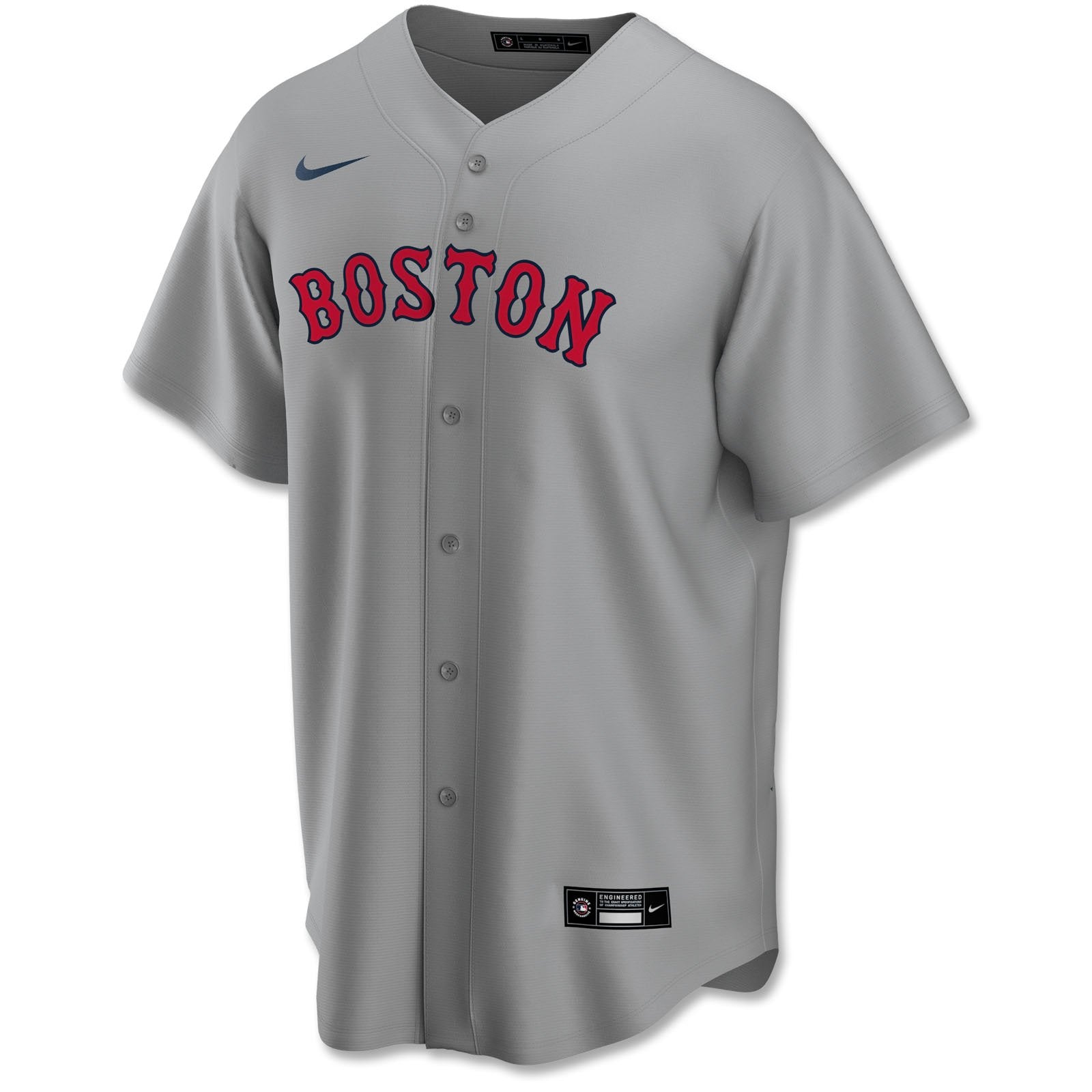 Boston Red Sox Nike Replica Road Jersey - Grey - Blank