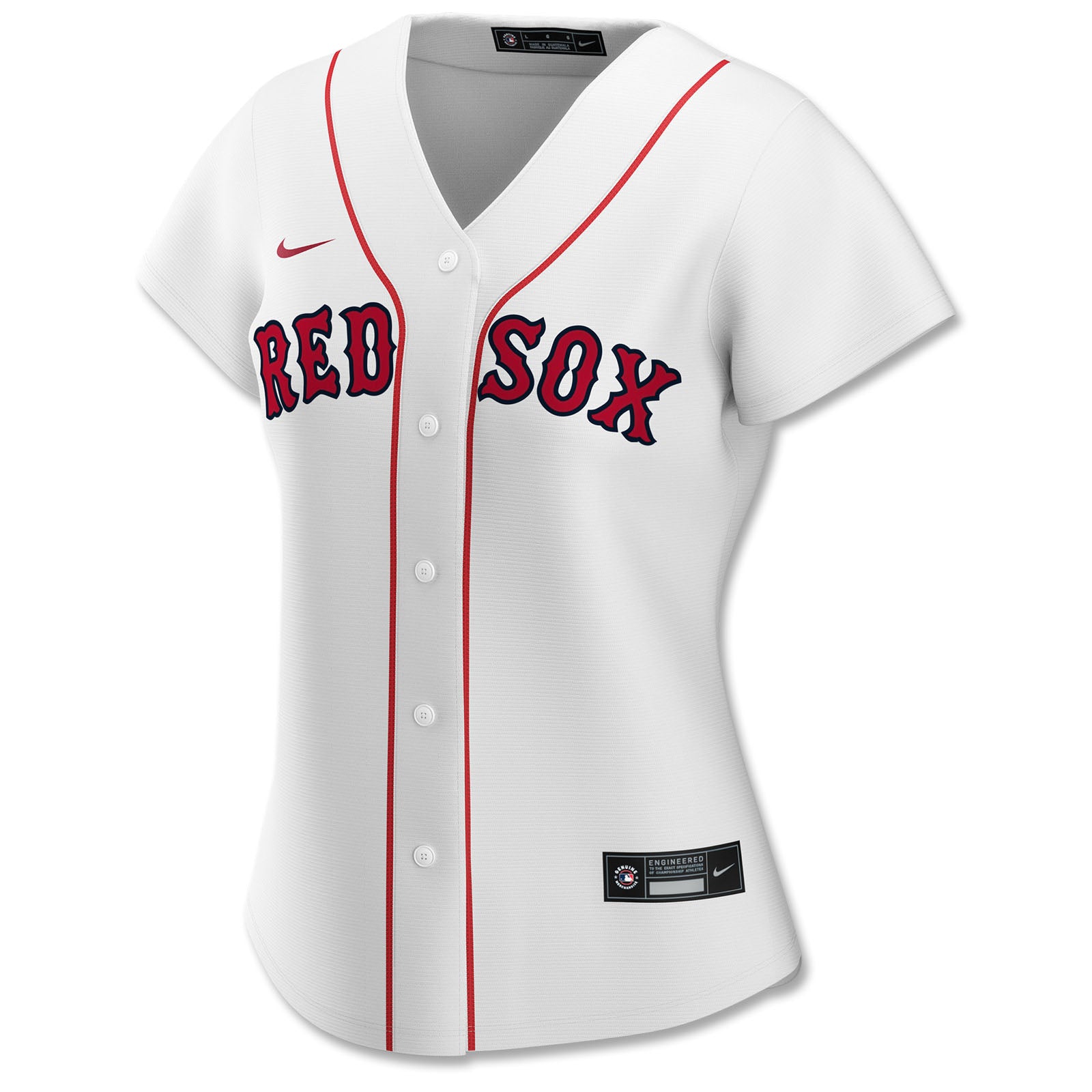 Boston Red Sox Ladies Nike Replica Home Jersey - White - Blank