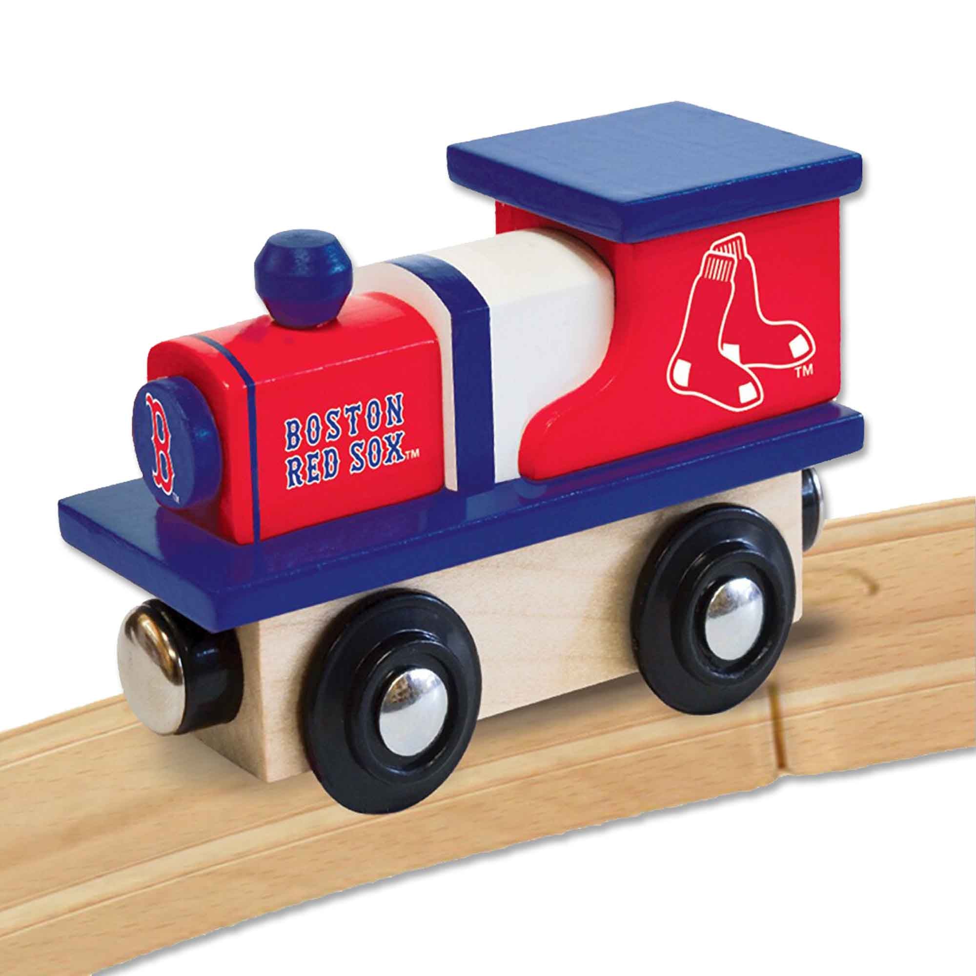 This Boston Red Sox Wooden Train toy