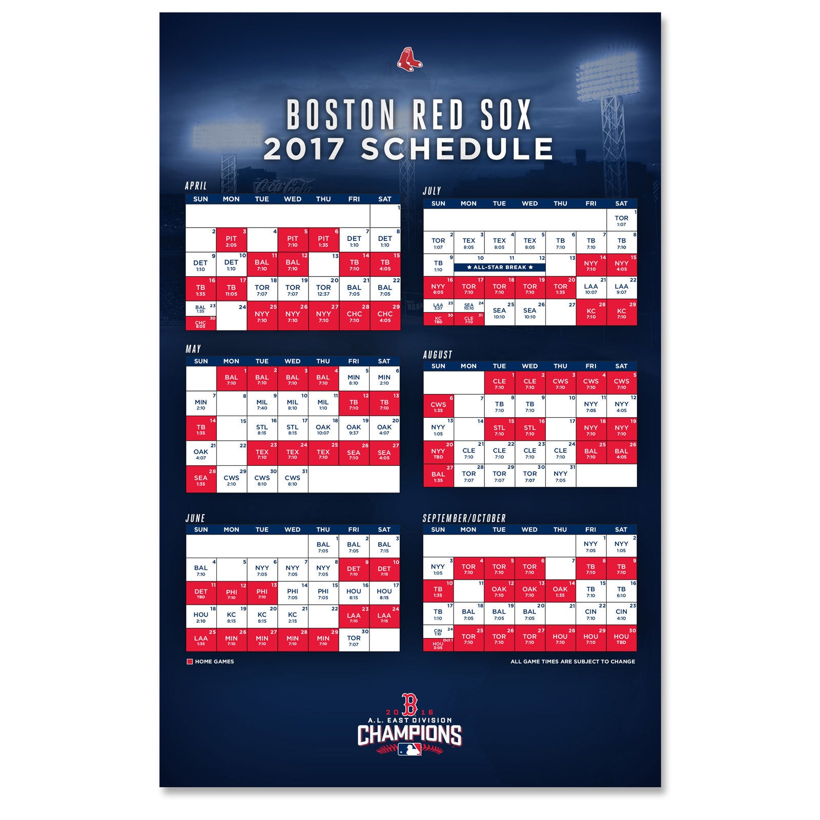 Boston Red Sox 2017 Media Guide - Back