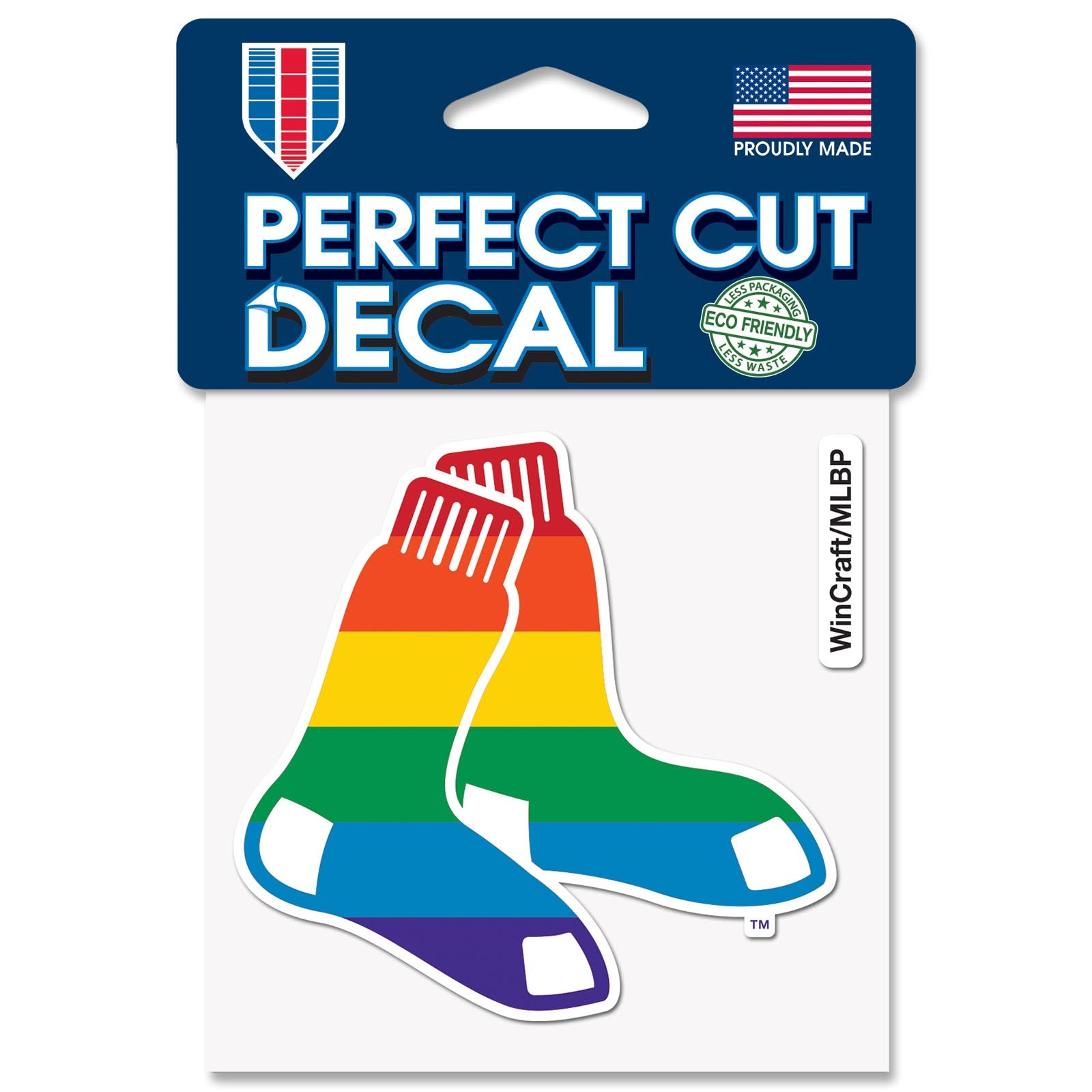 Boston Red Sox Perf Cut Decal - Rainbow
