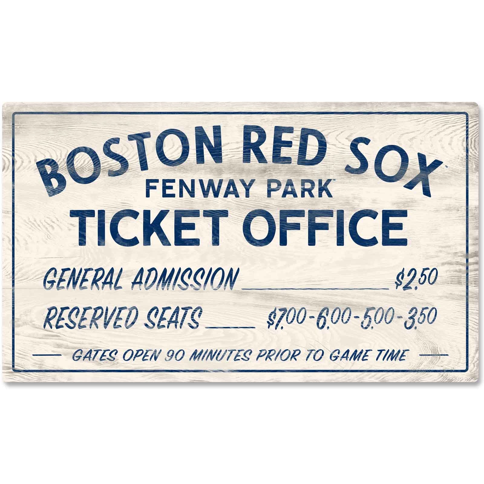 Boston Red Sox Sign - Ticket Office