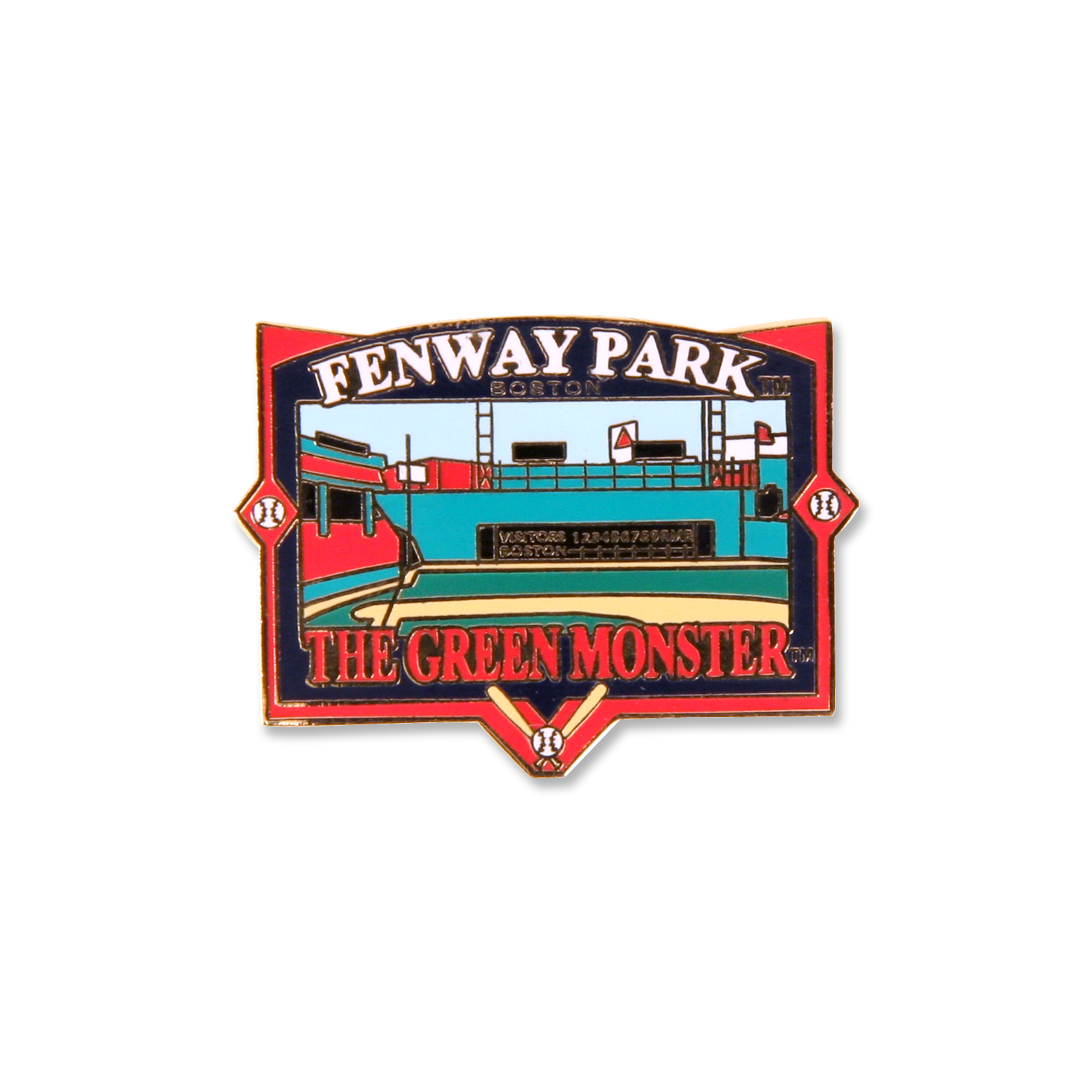 Fenway Park's Green Monster Field view Lapel Pin