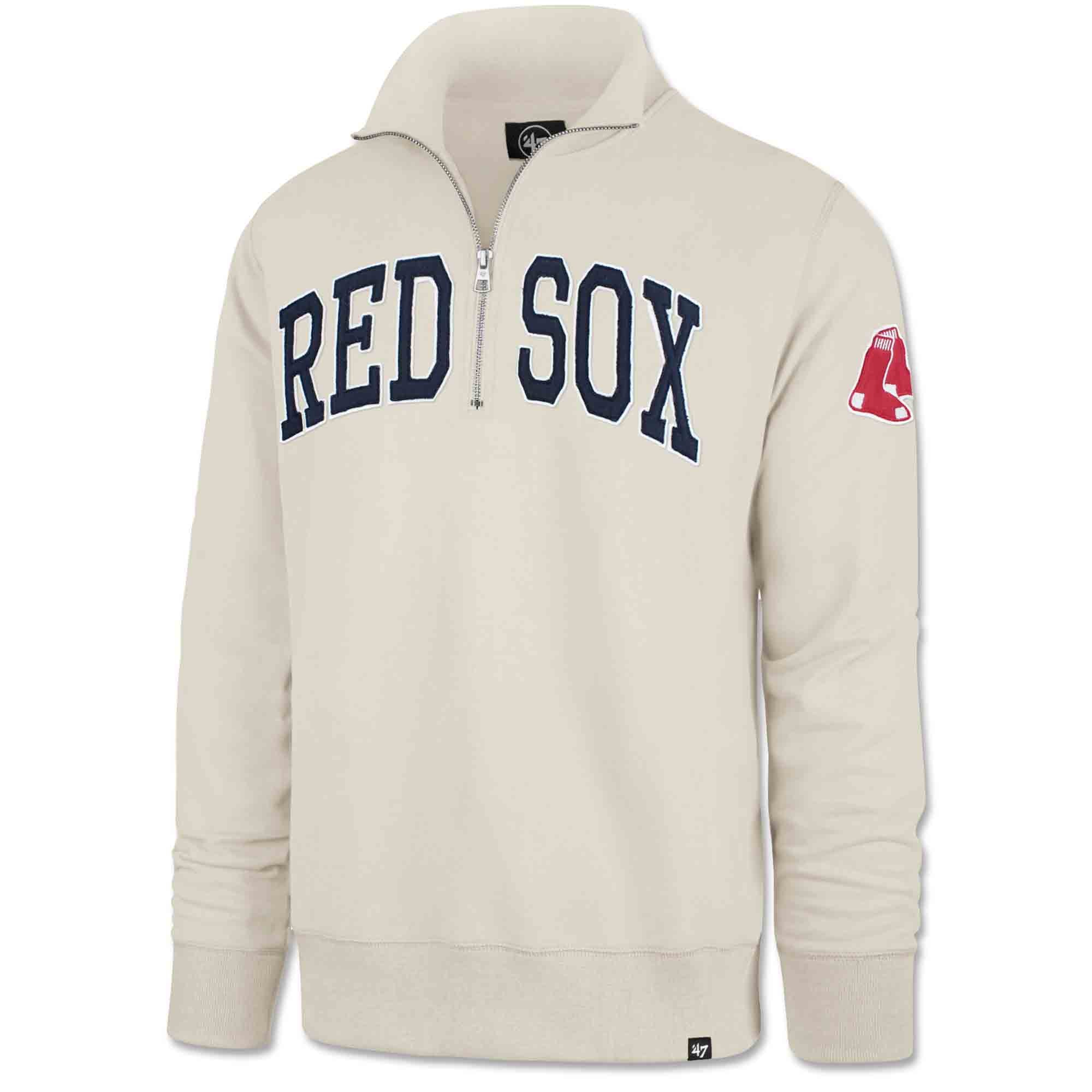 Boston Red Sox 47 Striker 1/4 Zip Sweatshirt - Dune