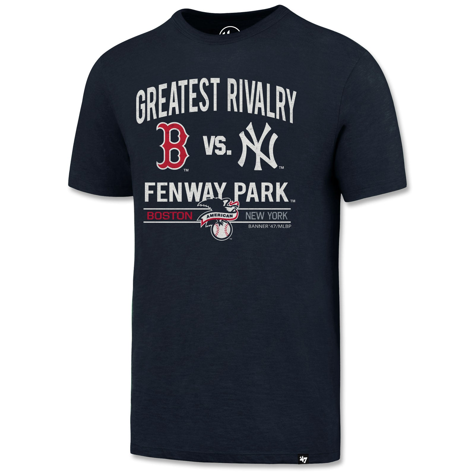 Boston Red Sox vs New York Yankess 47 Rivalry Scrum T-Shirt - Navy.  